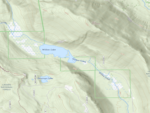 USGS topographic map of Willow Lake Dispersed Camping Area
