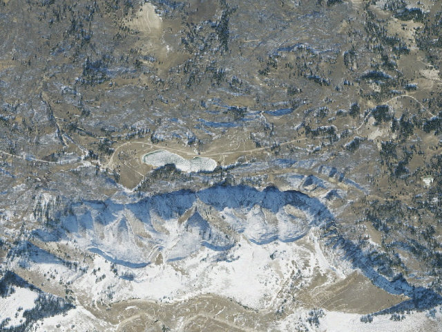 Aerial image of Willow Lake Fishing/Camping Area