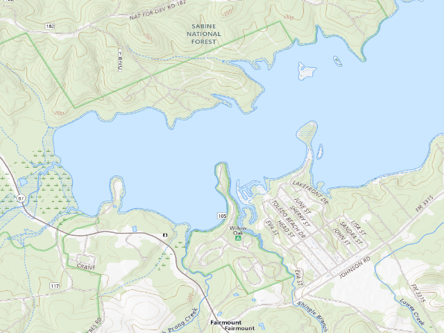 USGS topographic map of Willow Oak