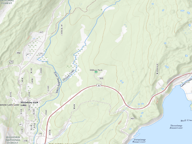 USGS topographic map of Willow Park