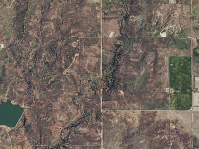 Aerial image of Wilson Campground (Ellis County WMA)