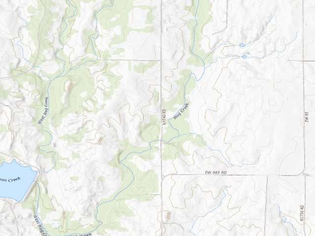 USGS topographic map of Wilson Campground (Ellis County WMA)