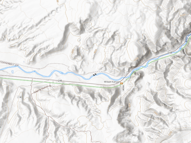 USGS topographic map of Wilson Canyon (BLM staging areas)