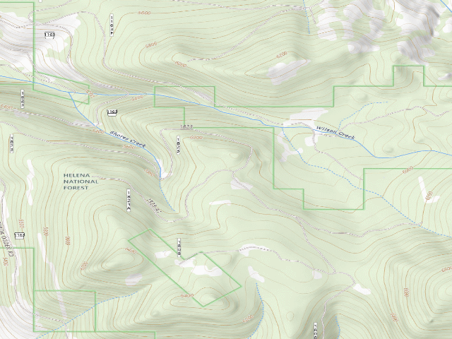 USGS topographic map of Wilson Crk-Rd 1823A1-006