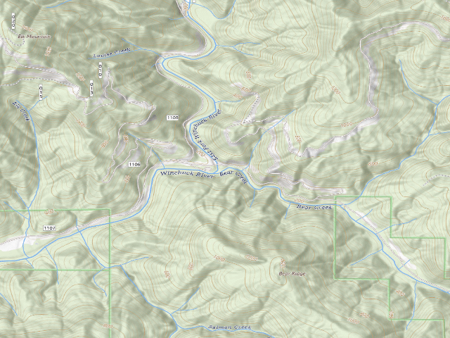 USGS topographic map of Winchuck