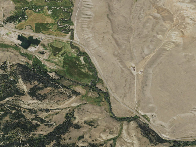 Aerial image of Wind River-Dunoir PAA Campground
