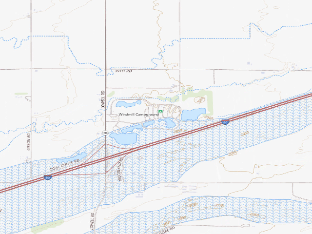 USGS topographic map of Windmill SRA