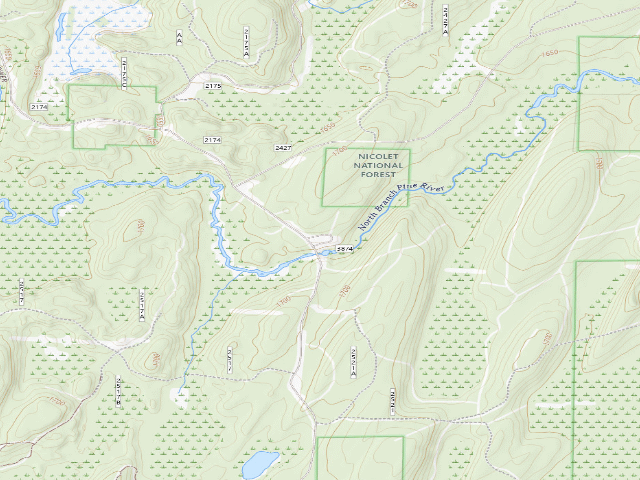 USGS topographic map of Windsor Dam Campground