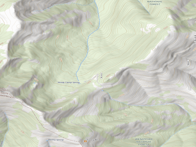 USGS topographic map of Windy Camp Campground
