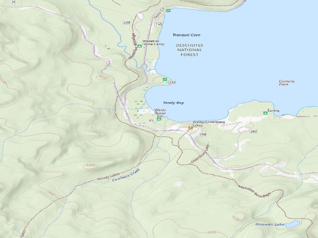 USGS topographic map of Windy Group Site