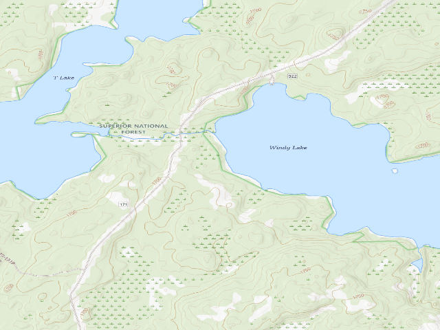USGS topographic map of Windy Lake Site 1