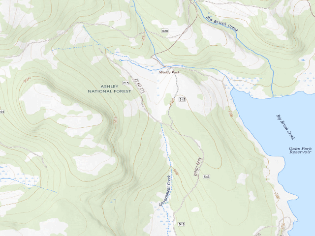 USGS topographic map of Windy Park Camping Area