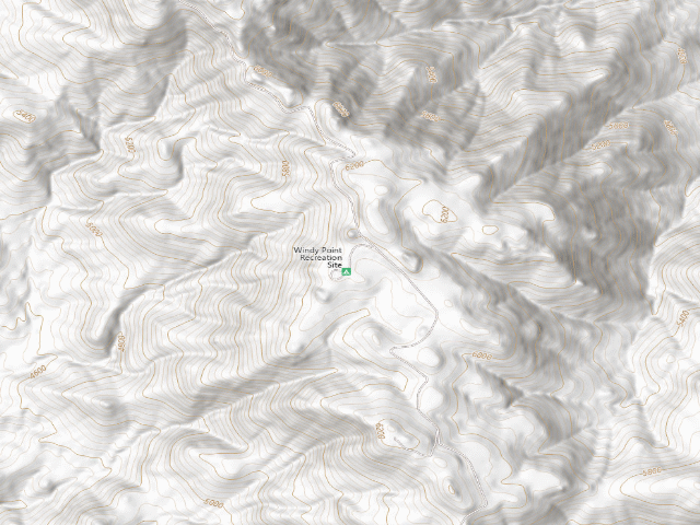 USGS topographic map of Windy Point Recreation Site