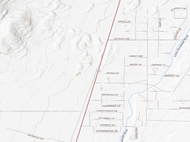 USGS topographic map of Winnemucca Sand Dunes