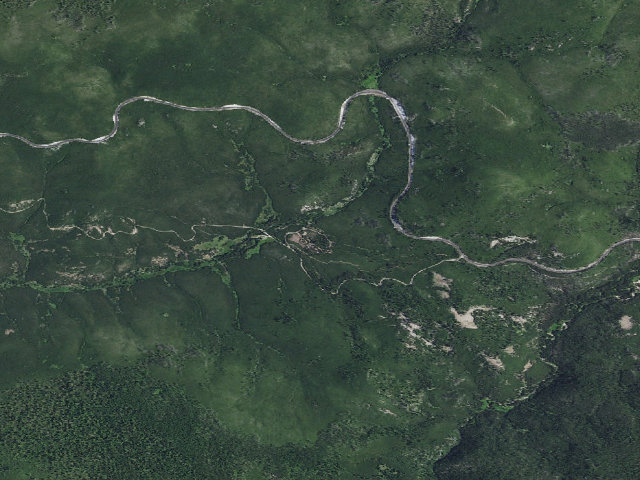 Aerial image of Winom Creek Campground & Tower Loop Trailhead