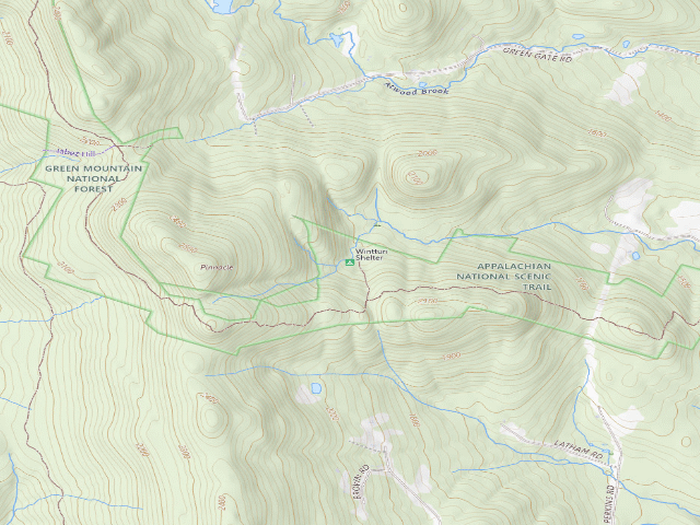 USGS topographic map of Wintturi Shelter