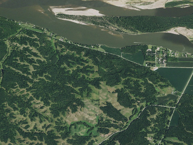 Aerial image of Wiseman WMA