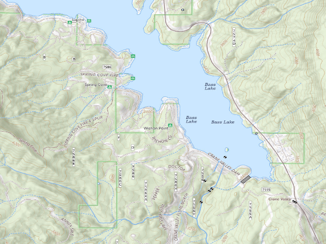 USGS topographic map of Wishon Point Campground