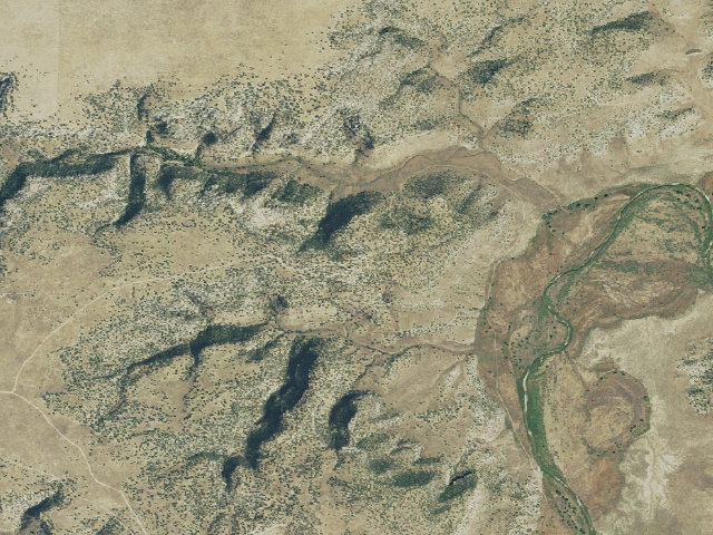 Aerial image of Withers Canyon Trailhead