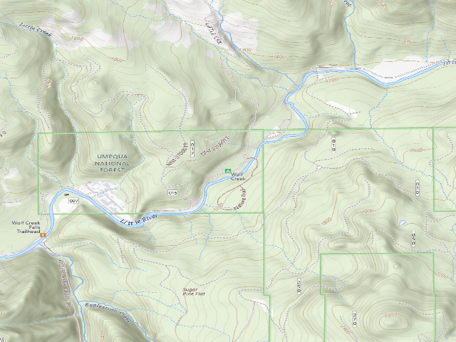 USGS topographic map of Wolf Creek Campground