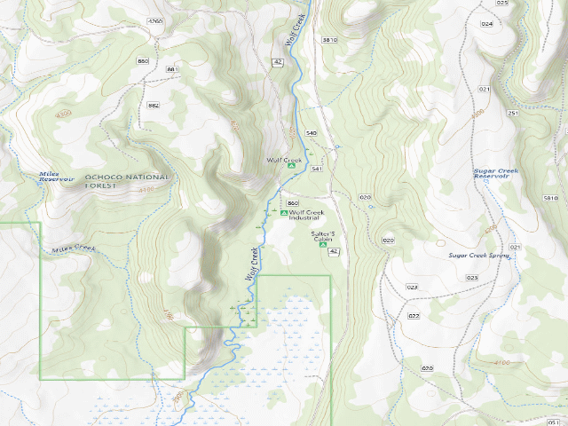 USGS topographic map of Wolf Creek Industrial