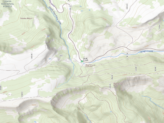 USGS topographic map of Wolf Creek