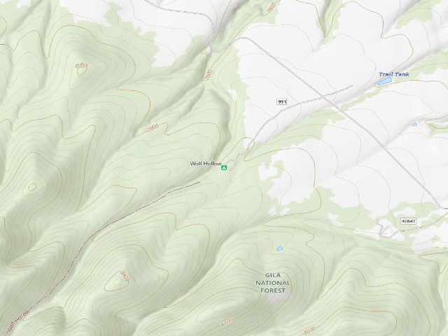 USGS topographic map of Wolf Hollow