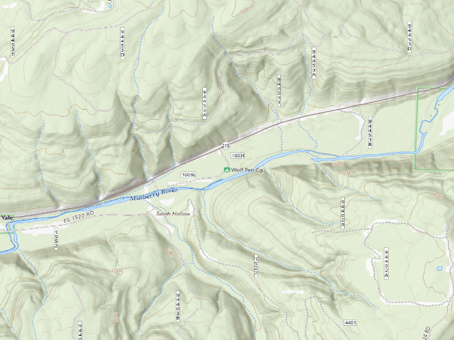 USGS topographic map of Wolf Pen Cg