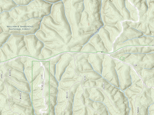 USGS topographic map of Wolf Pen Hunters Camp