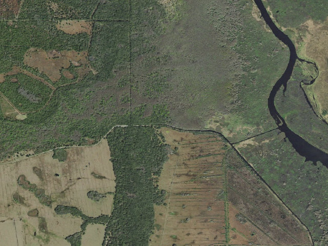 Aerial image of Wolf's Head Camp (River Lakes Conservation Area)