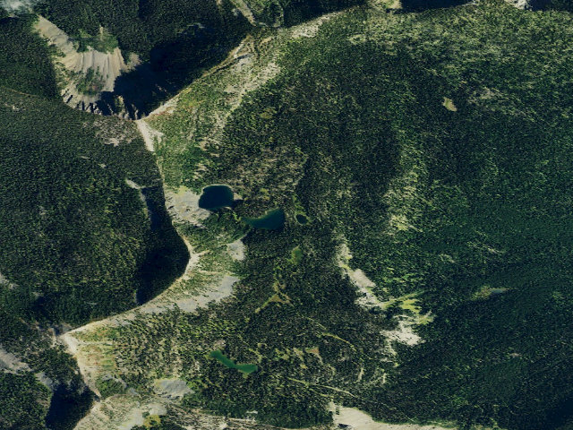 Aerial image of Wolverine Lakes Dispersed Site 9