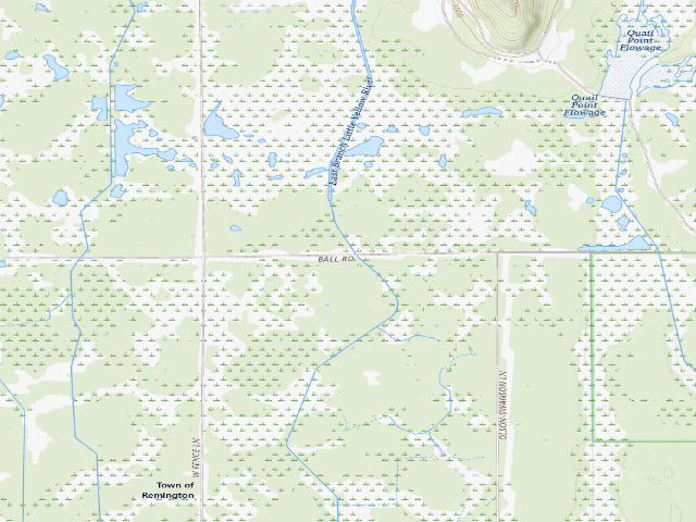 USGS topographic map of Wood County Wildlife Area – Designated Primitive Camp Site #1