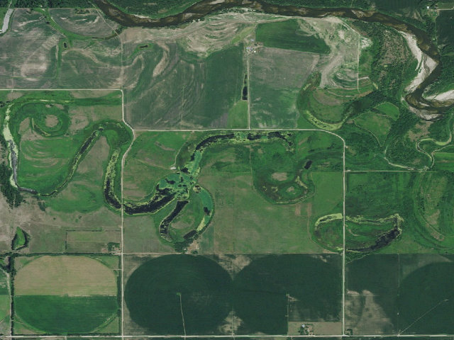 Aerial image of Wood Duck WMA