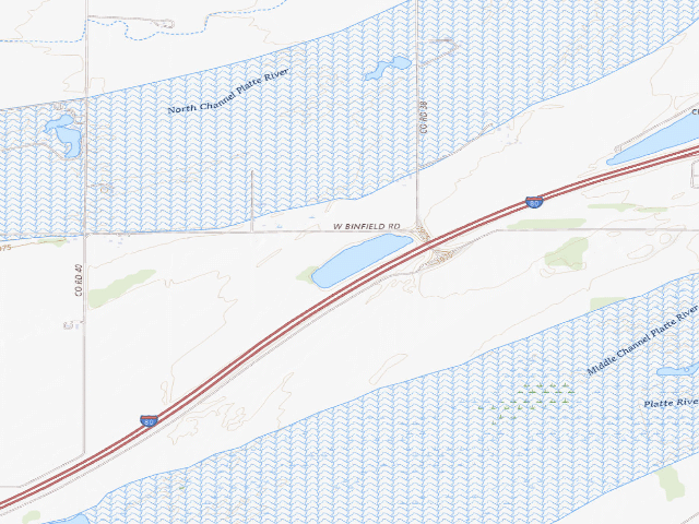 USGS topographic map of Wood River West WMA