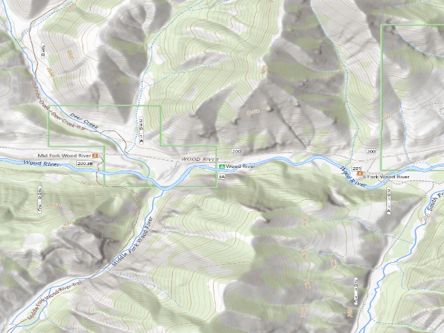 USGS topographic map of Wood River