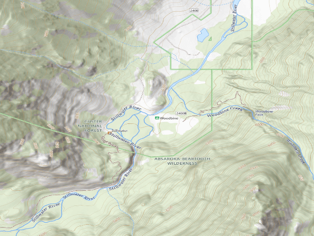 USGS topographic map of Woodbine