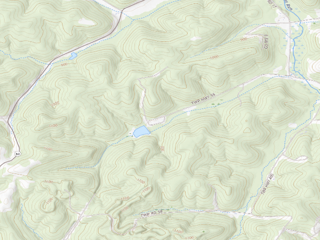 USGS topographic map of Woodbury Wildlife Area - Designated Camping Area (north)