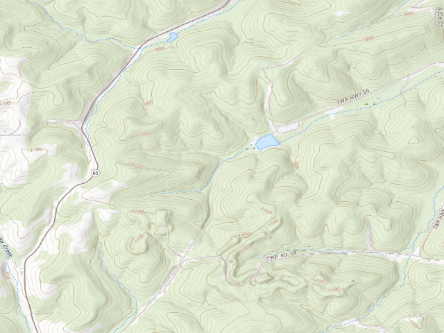 USGS topographic map of Woodbury Wildlife Area - Designated Camping Area (south)