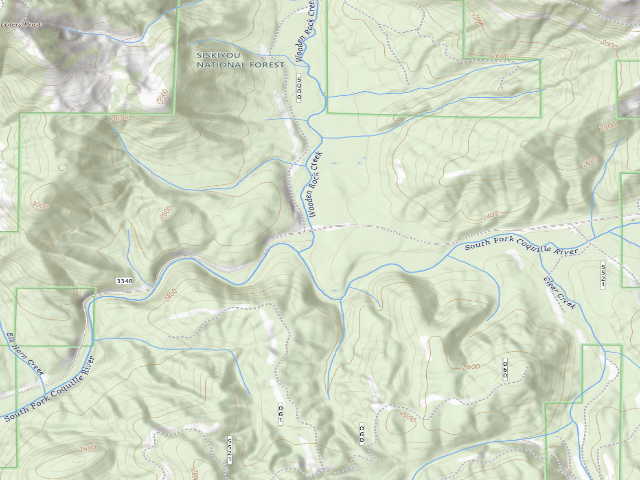 USGS topographic map of Wooden Rock Creek