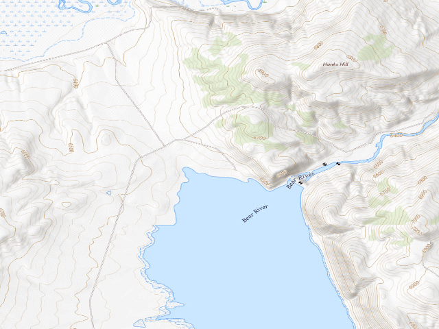 USGS topographic map of Woodruff Narrows PAA Campground