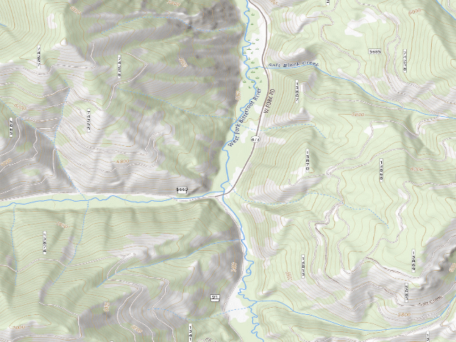 USGS topographic map of Woods Ck-01