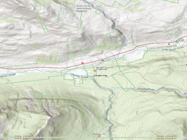 USGS topographic map of Woody-003
