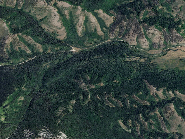 Aerial image of Worm Creek Wilderness Study Area