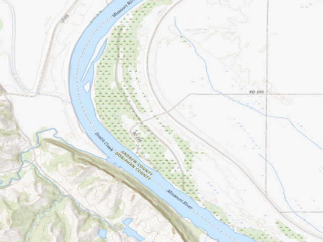 USGS topographic map of Worthwine Island Conservation Area