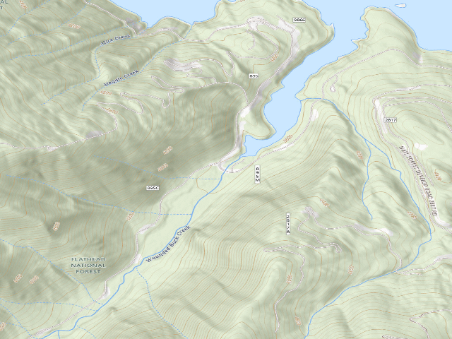 USGS topographic map of Wounded Buck Dispersed West