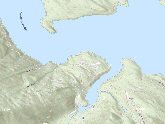 USGS topographic map of Wounded Buck Pullout Middle