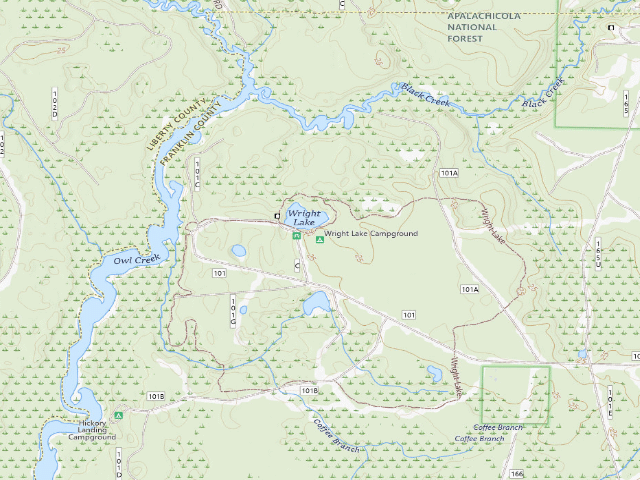 USGS topographic map of Wright Lake Campground