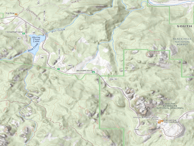 USGS topographic map of Wrinkled Rock