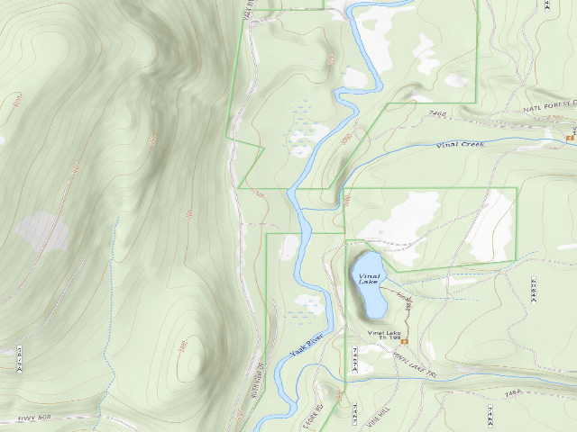 USGS topographic map of Yaak Ford
