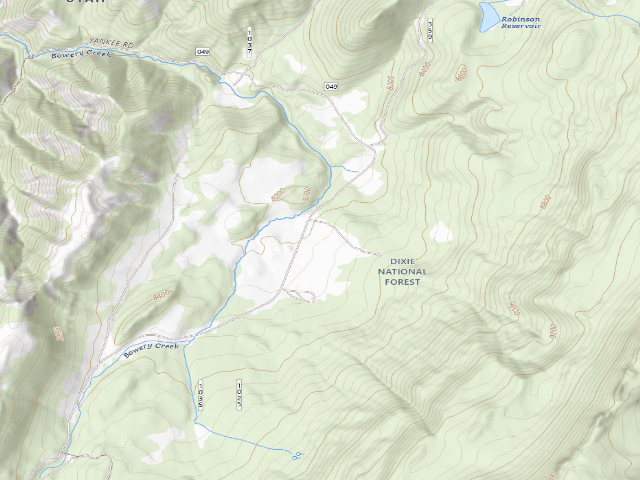 USGS topographic map of Yankee Designated Dispersed Camping Area